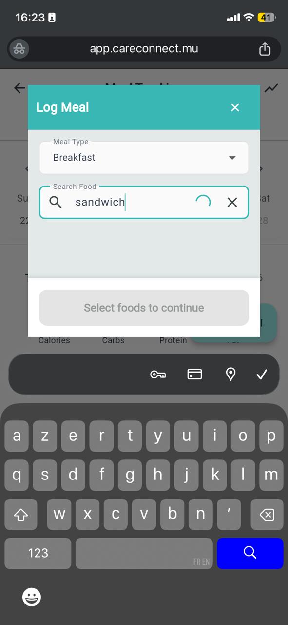 Access Meal Tracking